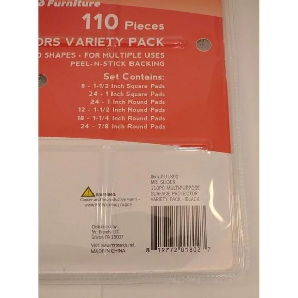 Surface Protectors Black 110 Piece Multi Purpose Mr. Slider - Picture 6 of 16